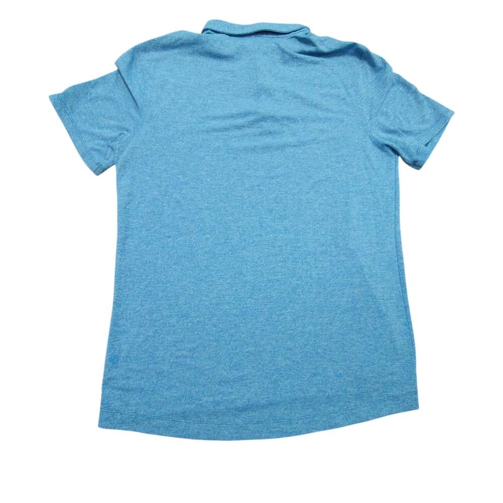 Lululemon Mens Short Sleeve Polo Shirt Size Large Light Heather Blue Casual Golf - Picture 2 of 5